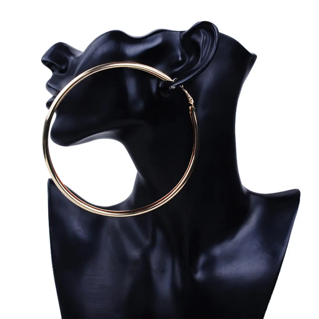 Yu Fashions High Fashion Oversized Round Shaped Bollywood Inspired Anti Tarnish Korean Earring