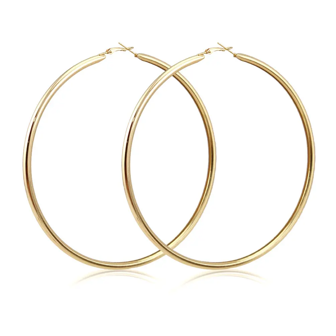 Yu Fashions High Fashion Oversized Round Shaped Bollywood Inspired Anti Tarnish Korean Earring