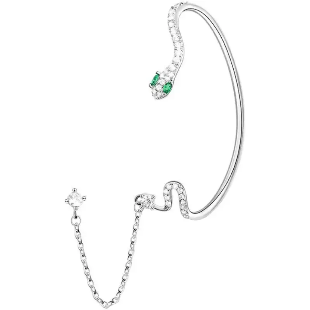 Yu Fashions Silver Snake Chain Korean Single Pc Punk High Fashion EarHook Ear Crawler Earrings