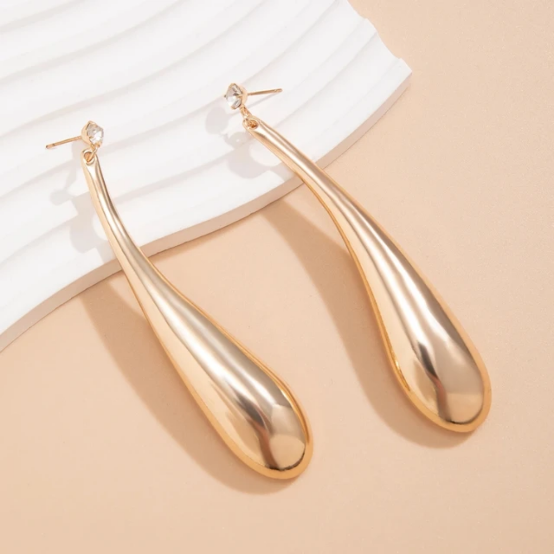 YU Fashions Big Water Drop Geometric Tangle Exaggerated Statement Korean Earrings Pair