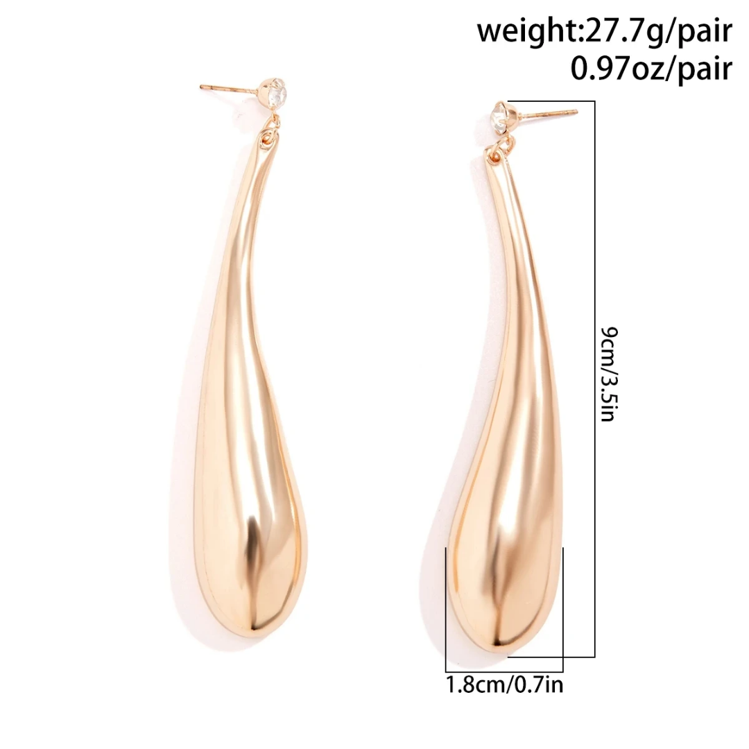 YU Fashions Big Water Drop Geometric Tangle Exaggerated Statement Korean Earrings Pair