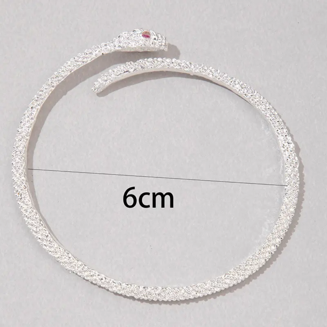 Yu Fashions Silver Snake High Fashion Animal Korean Adjustable Bracelet