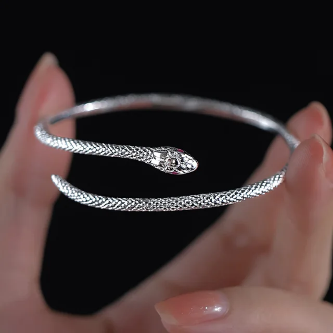 Yu Fashions Silver Snake High Fashion Animal Korean Adjustable Bracelet