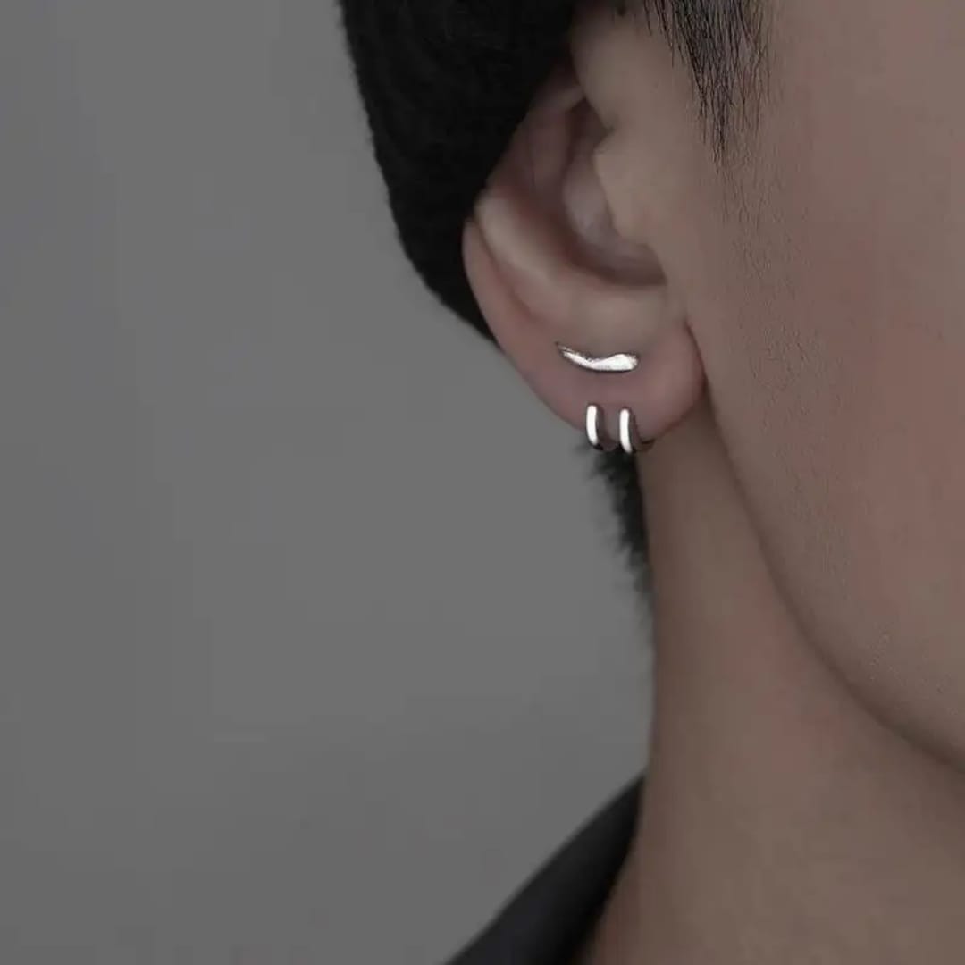 Yu Fashions Unisex High Fashion Tick Bird Stud Detachble Charm Punk Pring Korean Earrings Pair