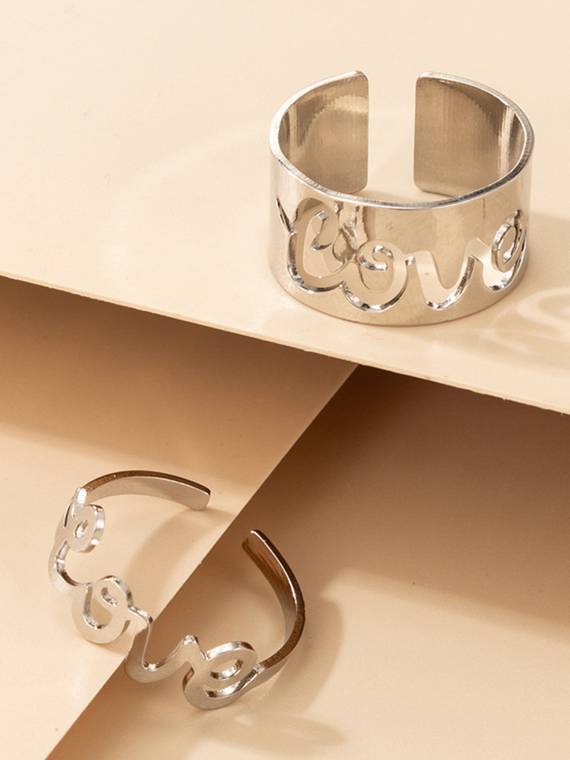 Yu Fashions LOVE Couple Friend Korean Ring Set of 2