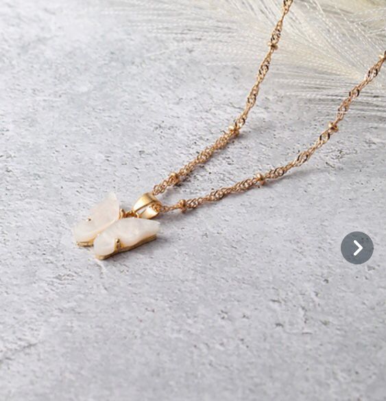 Yu Fashions Cute Butterfly Charm Pendent Korean Necklace