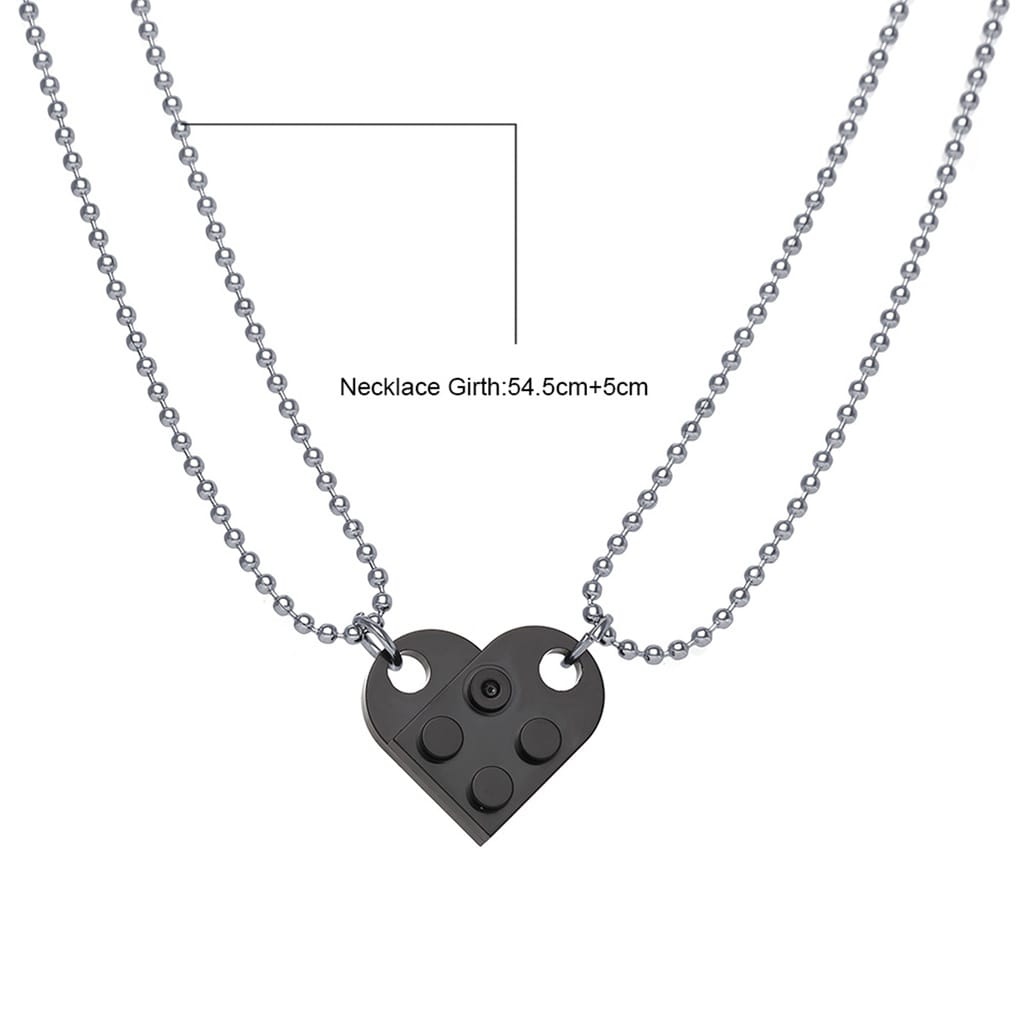 Yu Fashions Box Openable Couple Sister Best Friend Pendent Necklace Chain