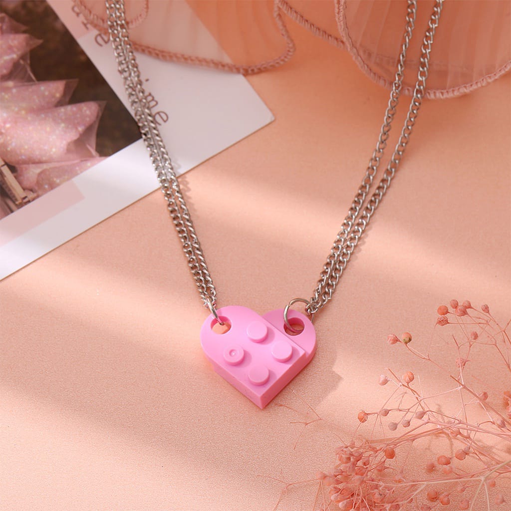 Yu Fashions Box Openable Couple Sister Best Friend Pendent Necklace Chain