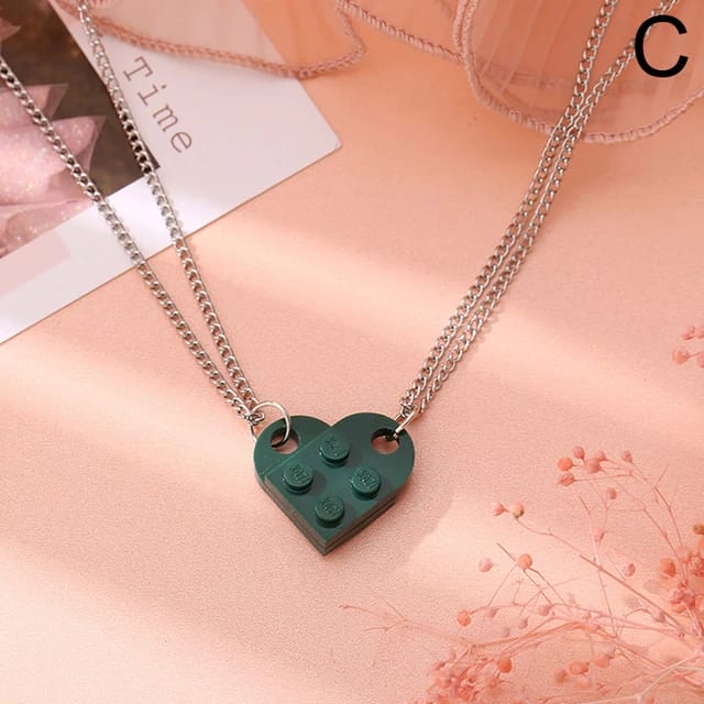 Yu Fashions Box Openable Couple Sister Best Friend Pendent Necklace Chain