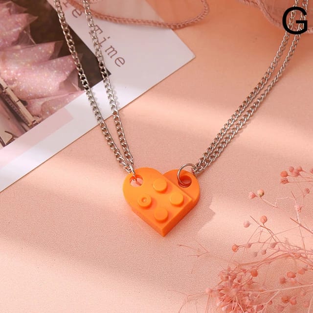 Yu Fashions Box Openable Couple Sister Best Friend Pendent Necklace Chain