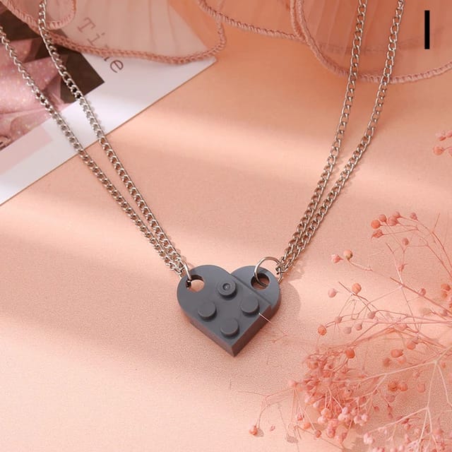Yu Fashions Box Openable Couple Sister Best Friend Pendent Necklace Chain