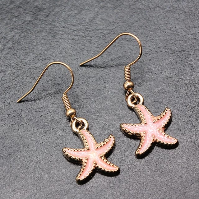 Yu Fashions Starfish Cute Korean Earrings Pair
