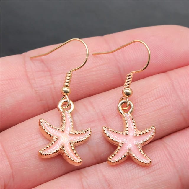Yu Fashions Starfish Cute Korean Earrings Pair