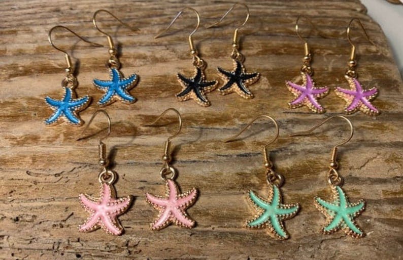 Yu Fashions Starfish Cute Korean Earrings Pair