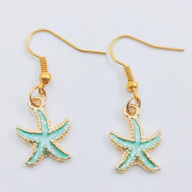 Yu Fashions Starfish Cute Korean Earrings Pair