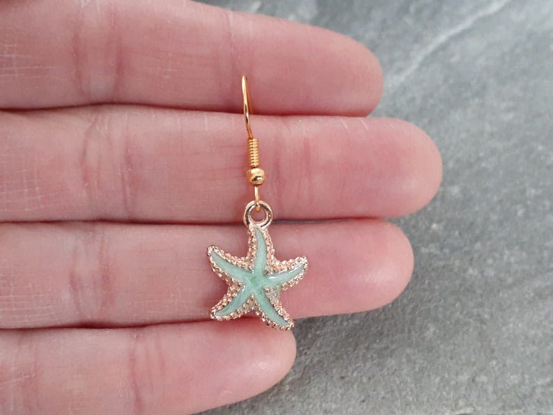 Yu Fashions Starfish Cute Korean Earrings Pair