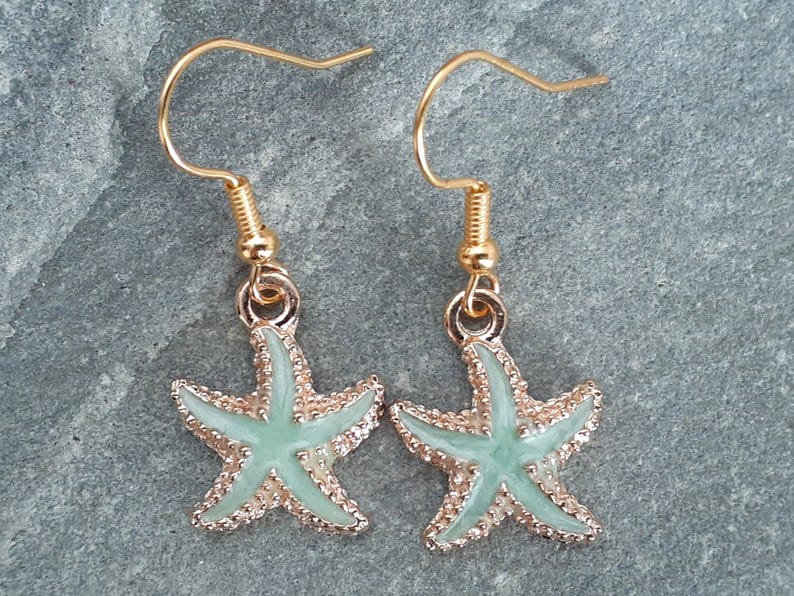 Yu Fashions Starfish Cute Korean Earrings Pair