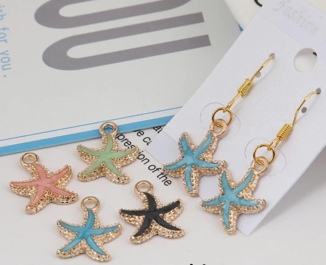 Yu Fashions Starfish Cute Korean Earrings Pair