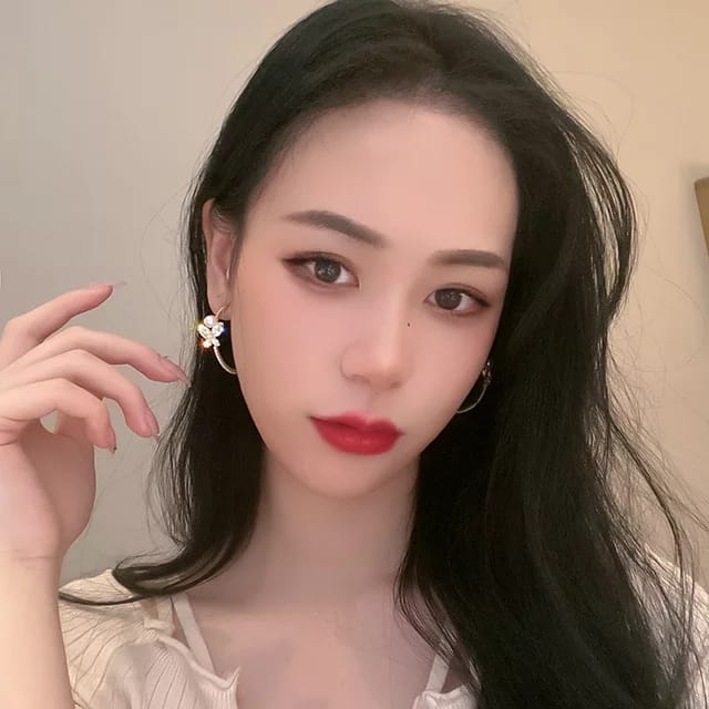 Yu Fashions Flower Rhinestone Hoop Korean Earrings Pair