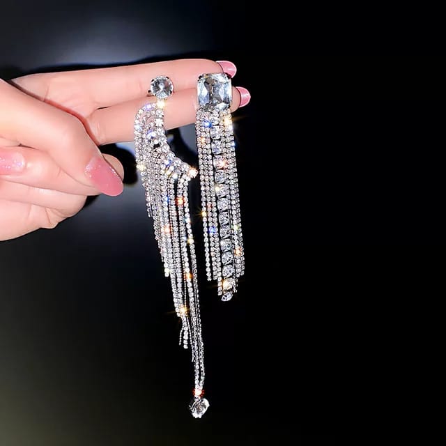 Yu Fashions High Fashion tassel Unique Different Korean earrings Pair