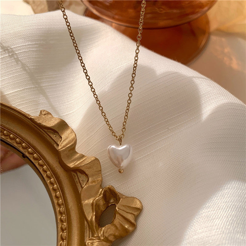 YU Fashions Minimal Pearl white Korean Necklace