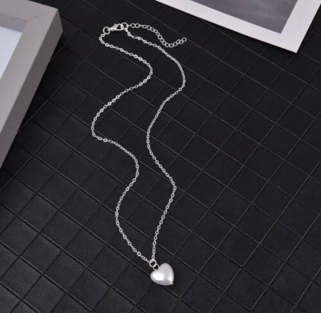 YU Fashions Minimal Pearl white Korean Necklace
