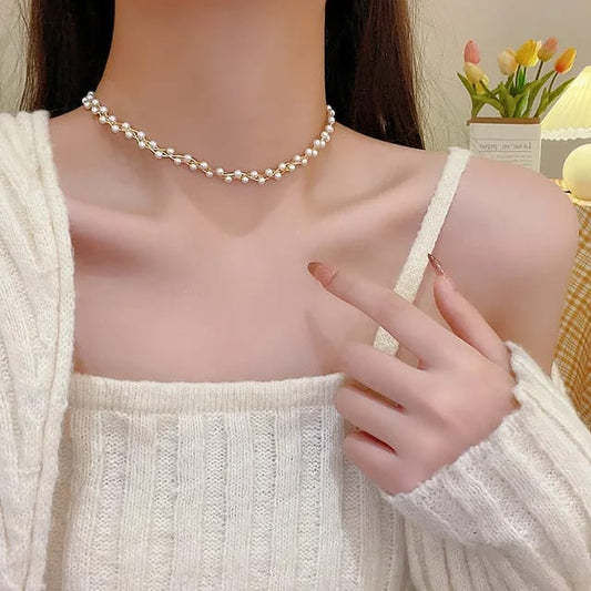 Yu Fashions Dreamy Pearl Cute Pearls High Fashion Adjustable Korean Necklace
