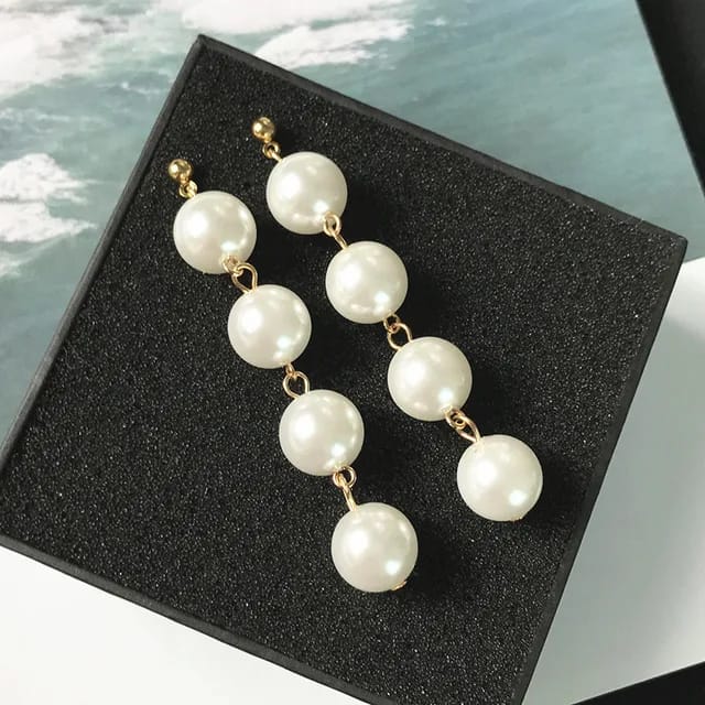 Yu Fashions five Pearl Drop Korean earrings Pair