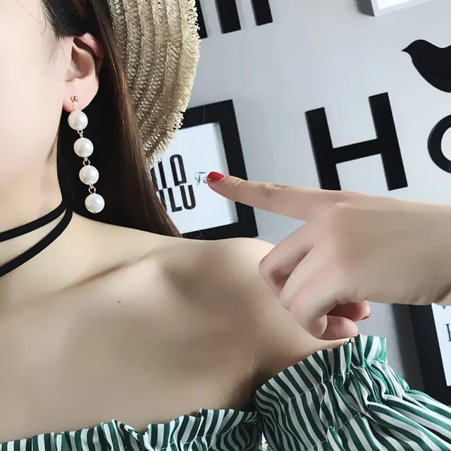 Yu Fashions five Pearl Drop Korean earrings Pair