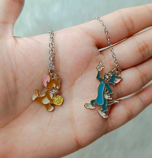 Yu Fashions Tom & Jerry Best Friend Sister Couple Pendent Necklace Chan Set