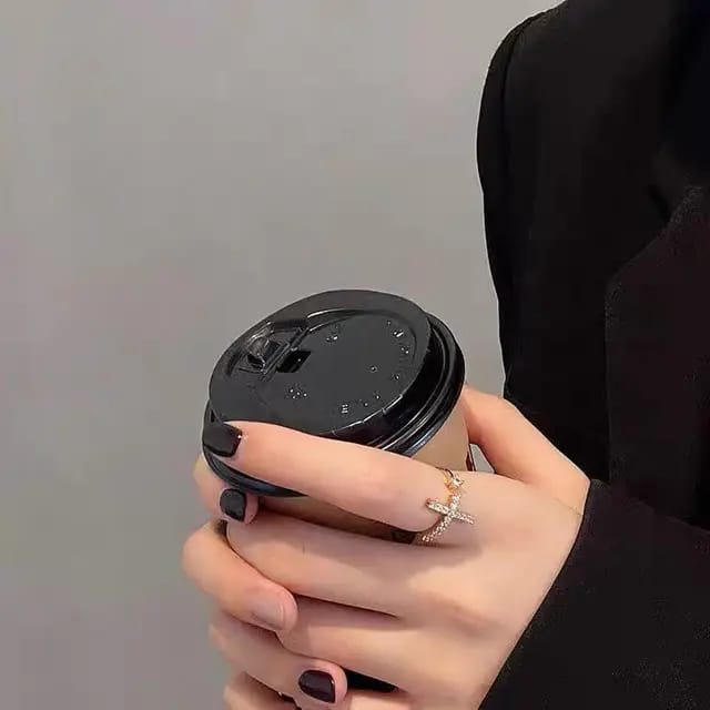 Yu Fashions Cross High Fashion Crystal Korean Ring
