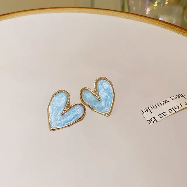 Yu Fashions Love Heart Shape Elegant Cute Korean earrings for women