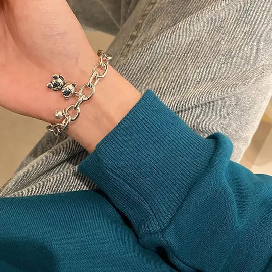 Yu Fashions Friendship Bracelet Cold Wind Bear Fashion Handmade Vintage Women's Bracelet