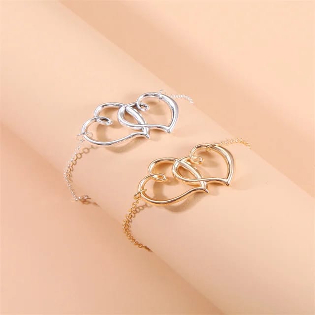 Yu Fashions Duel Heart Toggle Korean Bracelet