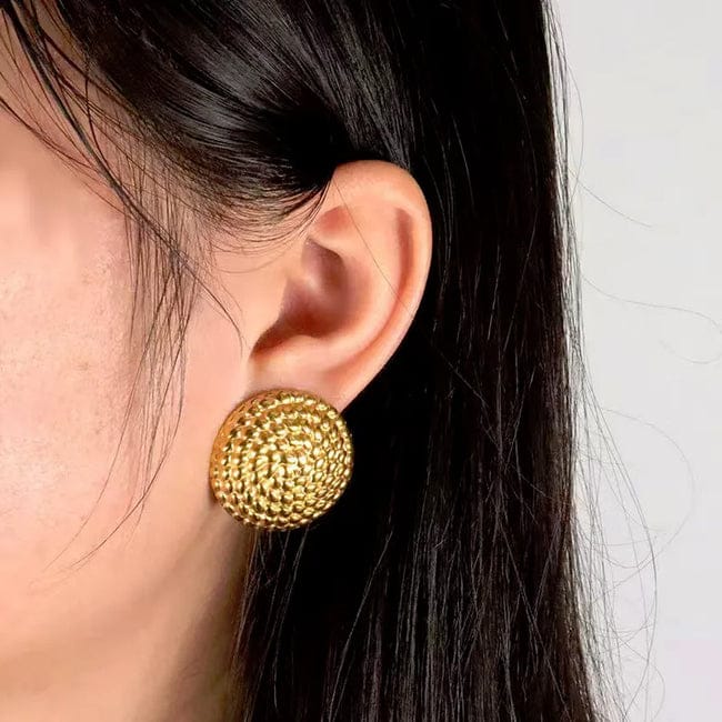 Yu Fashions Round Shaped High Fashion Anti Tarnish Waterproof Korean Earrings
