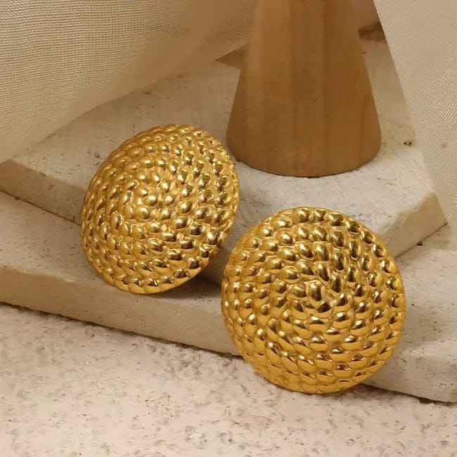 Yu Fashions Round Shaped High Fashion Anti Tarnish Waterproof Korean Earrings
