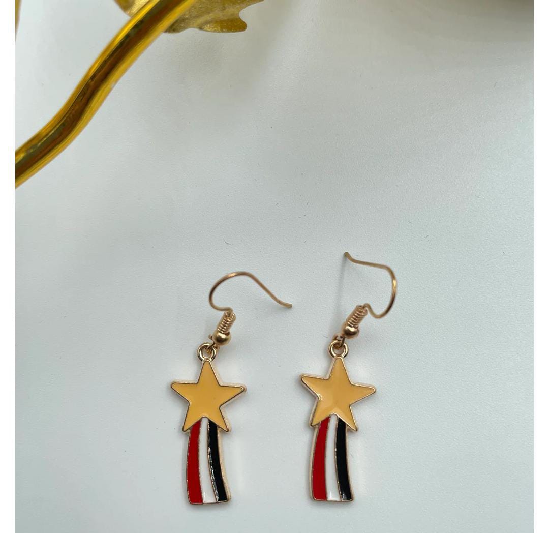 Yu Fashions Shooting Star Falling Cute Korean Earrings Pair