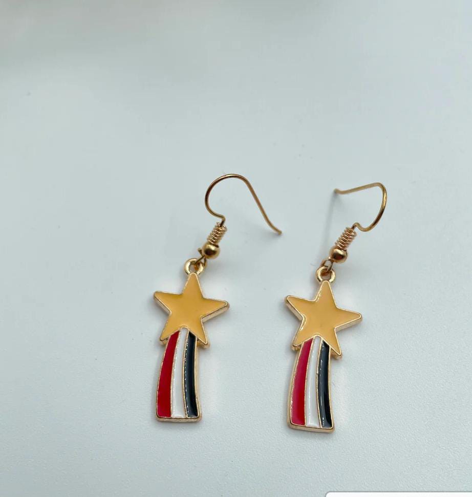 Yu Fashions Shooting Star Falling Cute Korean Earrings Pair