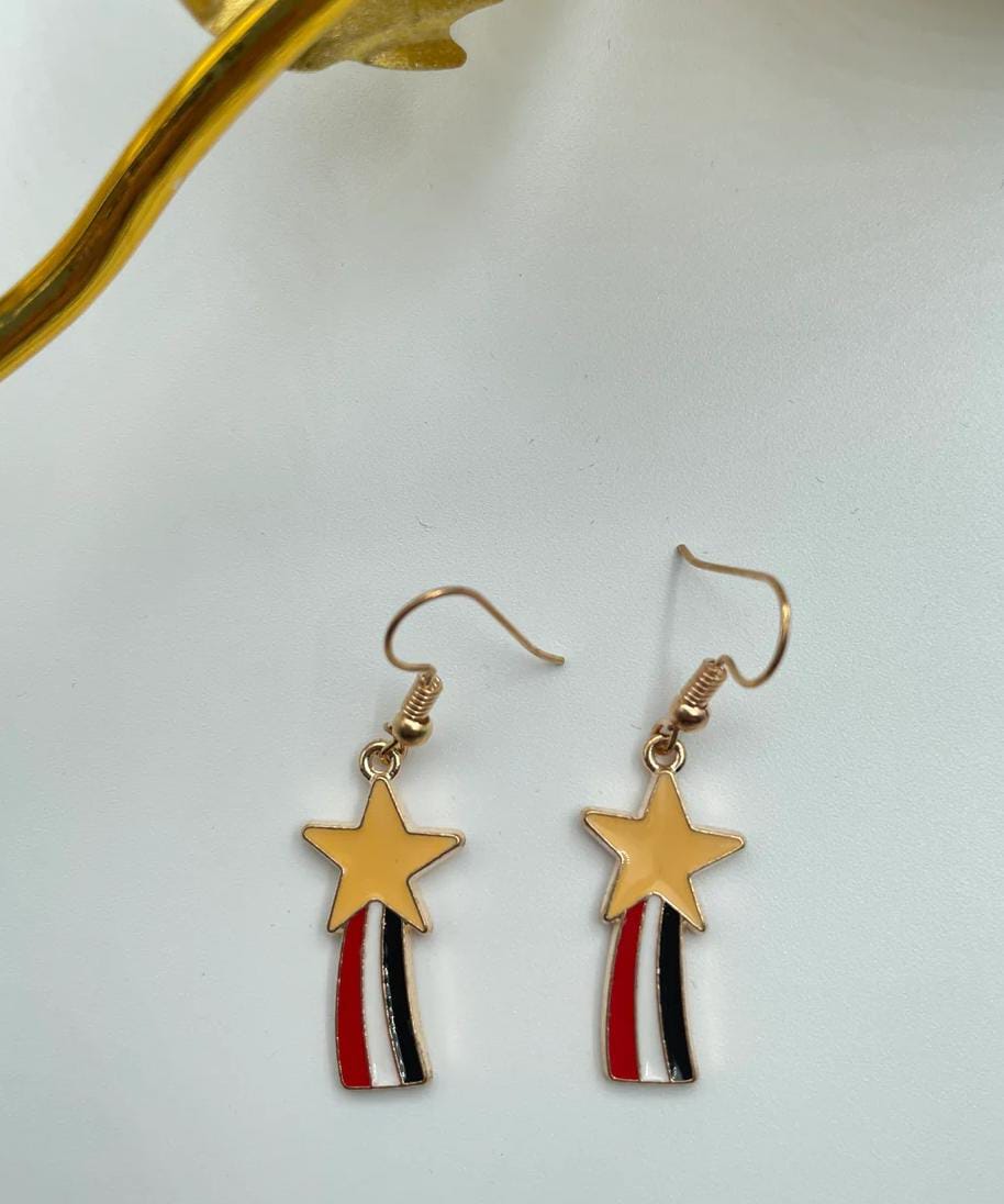 Yu Fashions Shooting Star Falling Cute Korean Earrings Pair