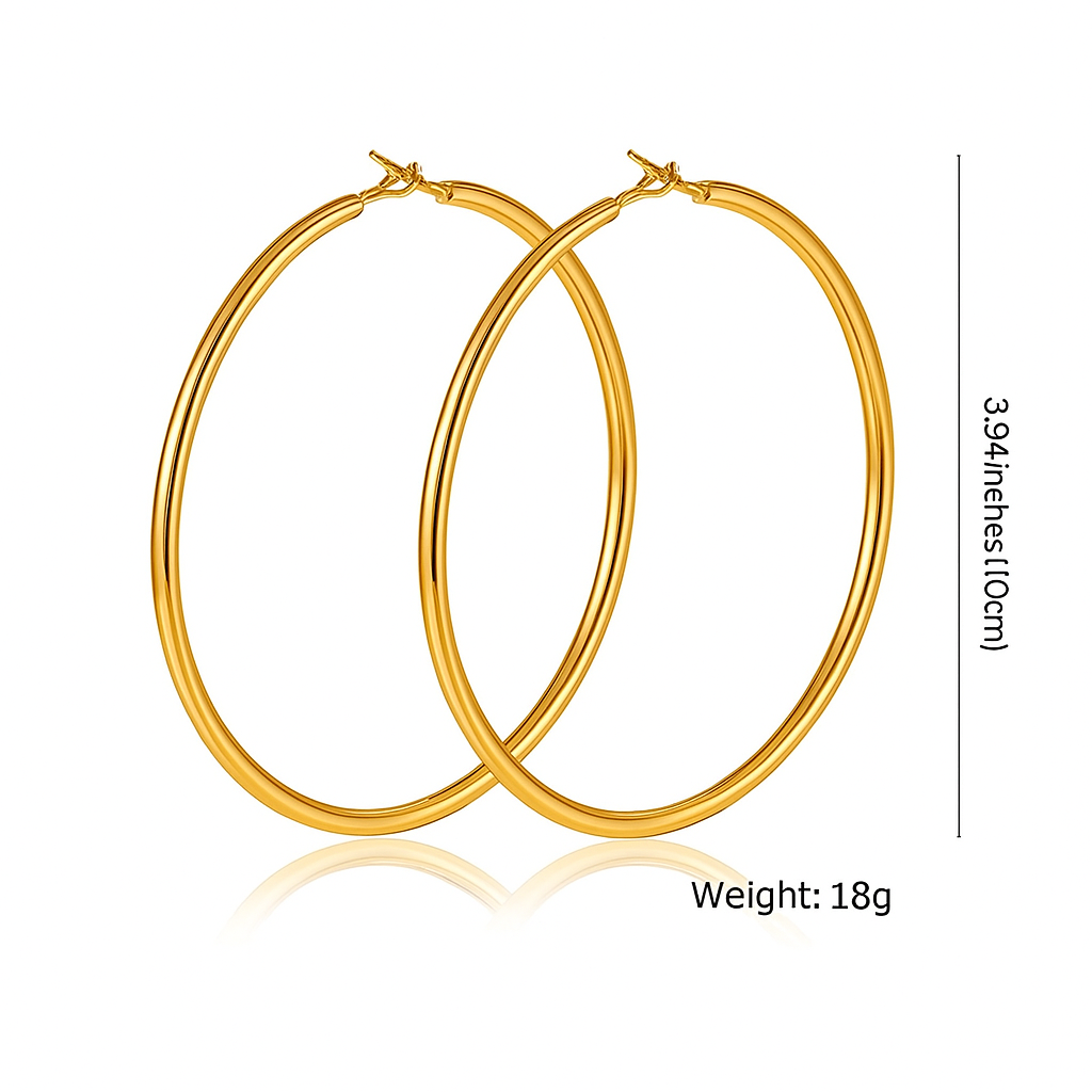 Yu Fashions High Fashion Oversized Round Shaped Bollywood Inspired Anti Tarnish Korean Earring