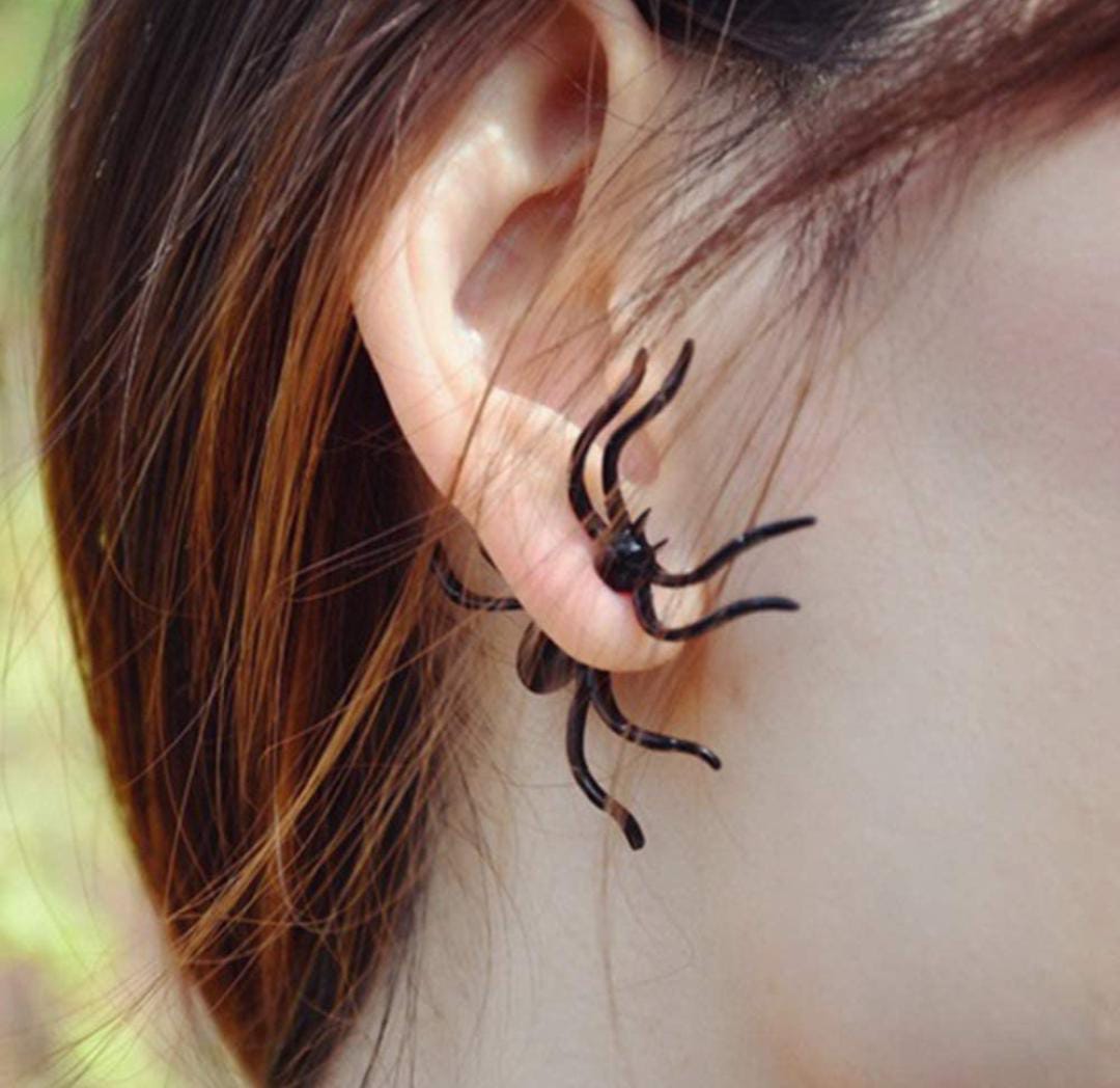 Yu Fashions Spider Hallowen Punk BTS style Single Pc Korean Earring