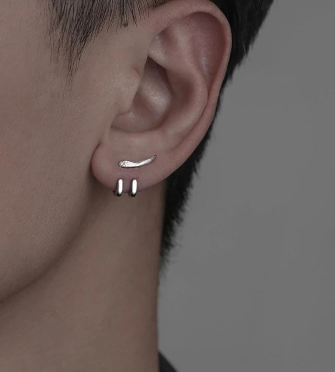 Yu Fashions Unisex High Fashion Tick Bird Stud Detachble Charm Punk Pring Korean Earrings Pair