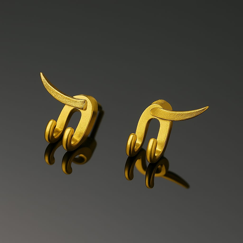 Yu Fashions Unisex High Fashion Tick Bird Stud Detachble Charm Punk Pring Korean Earrings Pair