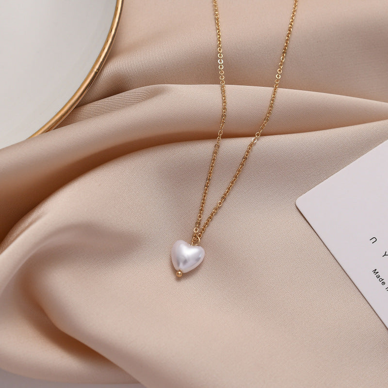 YU Fashions Minimal Pearl white Korean Necklace