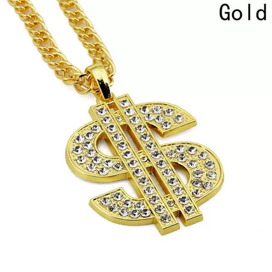 Yu Fashions Dollar Sign Big Pendent High Fashion Korean Necklace