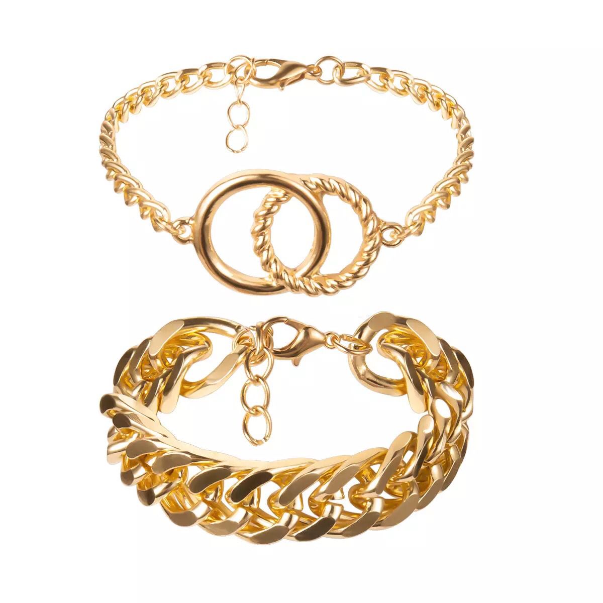Yu Fashions 2 layered Toggle Link Chain Korean Bracelet