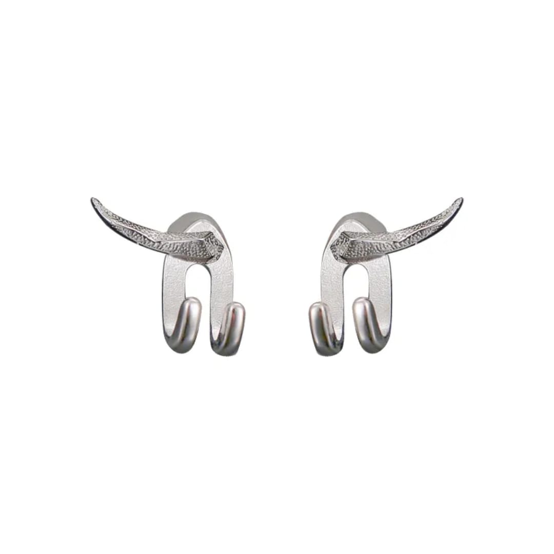 Yu Fashions Unisex High Fashion Tick Bird Stud Detachble Charm Punk Pring Korean Earrings Pair