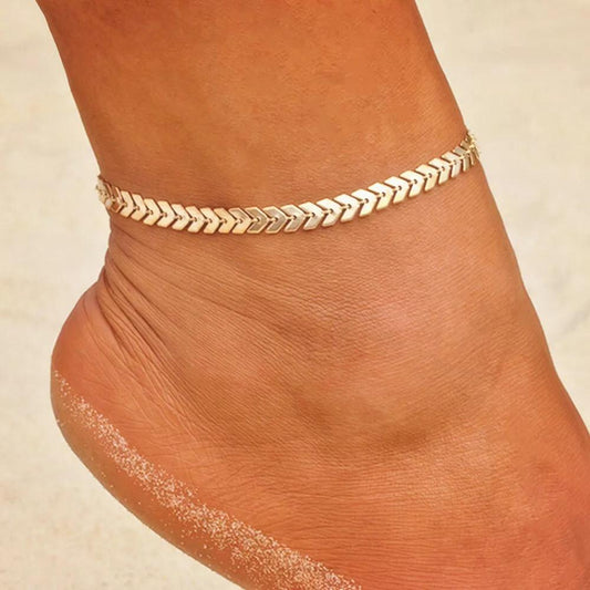Yu Fashions Minimal Fish Sleek Korean Anklet