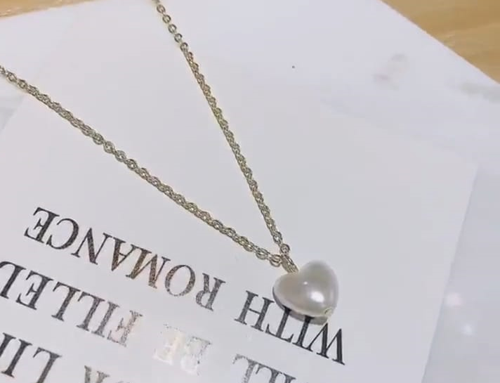 YU Fashions Minimal Pearl white Korean Necklace