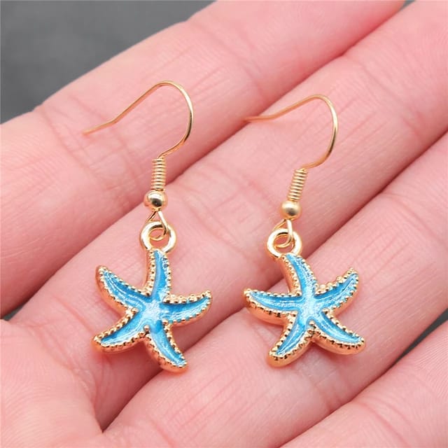 Yu Fashions Starfish Cute Korean Earrings Pair
